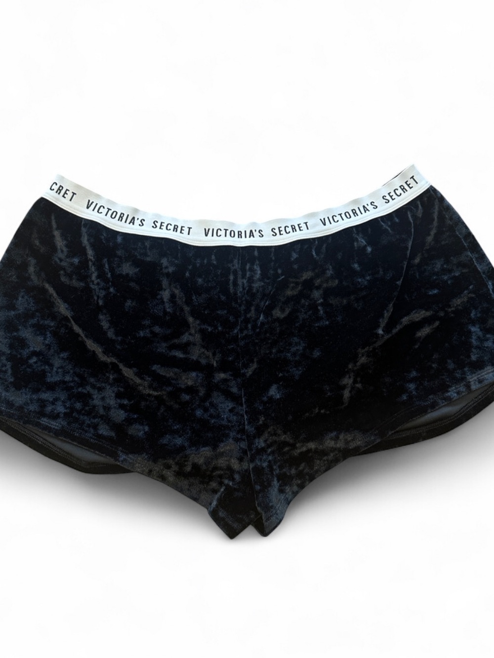 Victoria’s Secret black velvet lounge shorts 🖤
